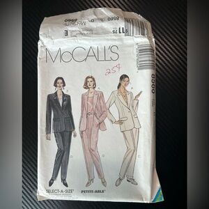 McCall's Suit sewing Pattern 8560- 90s blazer pant suit - Sz 12, 14, 16